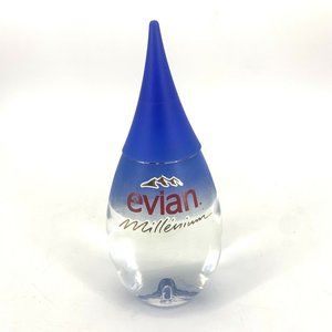 EVIAN MILLENIUM 2000 Large Glass Tear Drop Sealed